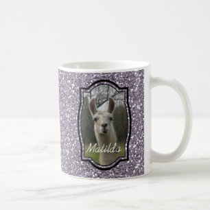 Ljus SparklingLlama för N i Smokey lavendel Kaffemugg