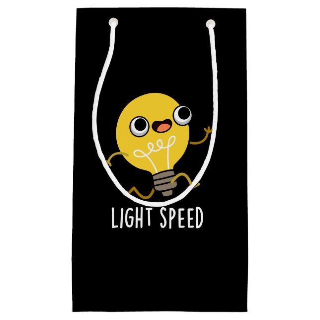 Ljus Speed Funny Running Bulb Pun Mörk BG (Framsidan)