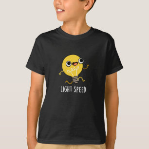Ljus Speed Funny Running Bulb Pun Mörk BG T Shirt