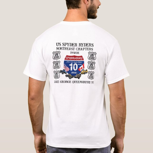 LJUS Spyder Ryders invade Spyderquest T Shirt (Baksida)