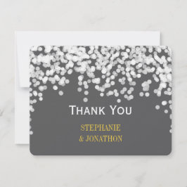 Ljus Star Ljus Gult Grått Tack Kort