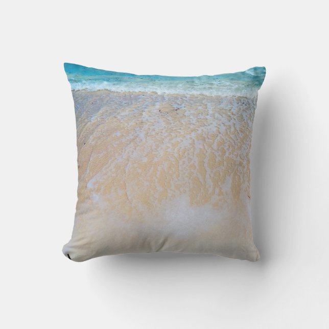 Ljus strandmakro kudde (Framsida)