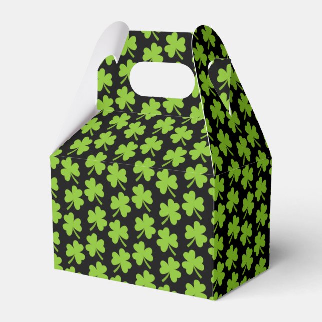 Ljus Svarta Shamrocks Presentaskar (Framsidan Sidan)