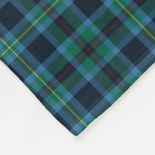 Ljus Tartan för blått- och gröntmjölnareklan Fleecefilt