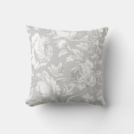 Ljus Taupe Blommig Chinoiserie Kudde