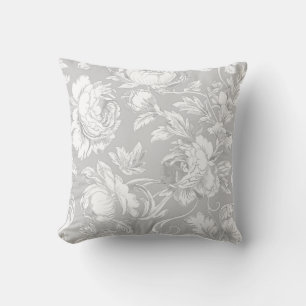 Ljus Taupe Blommig Chinoiserie Kudde