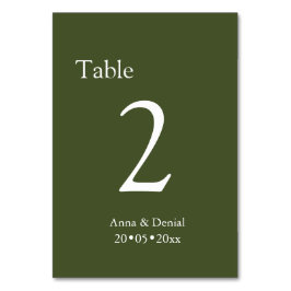 Ljus taupe bord Nummer kort