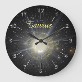 Ljus taurus stor klocka
