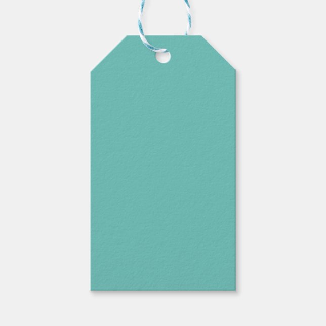 Ljus Teal #6BC388, Halvt Tillagad Presentetikett (Framsidan)