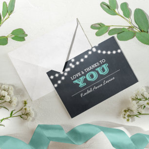 Ljus Teal Bat mitzvah Tackkort