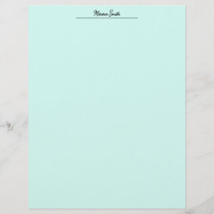 Ljus Teal minimalist, eget namn Brevhuvud