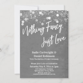 Ljus Texturerat Inget Fancy Bara Kärlek Grå Inbjudningar