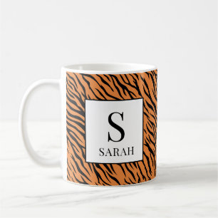 Ljus Tiger Rand Anpassad Initial Namn Kopp