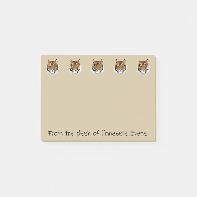 Ljus tigertigerbränning post-it block (Framsida)