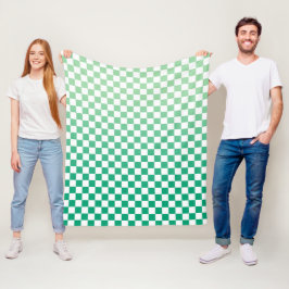 Ljus till Mörk grönt övertoning Kontrollerad Mönst Fleecefilt