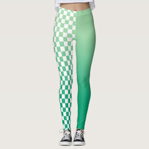 Ljus till Mörk grönt övertoning och Kontrollerad M Leggings