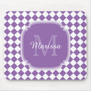 Ljus trendig - lilor kontrollerade Monogrammed Musmatta