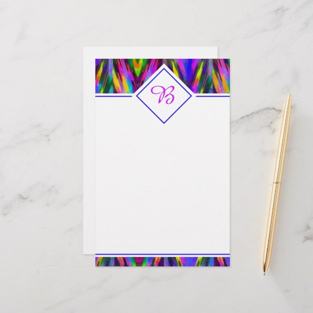 Ljus tribal chevron brevpapper (Fram/Back In Situ)