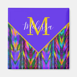 Ljus tribal-chevron personlig magnet