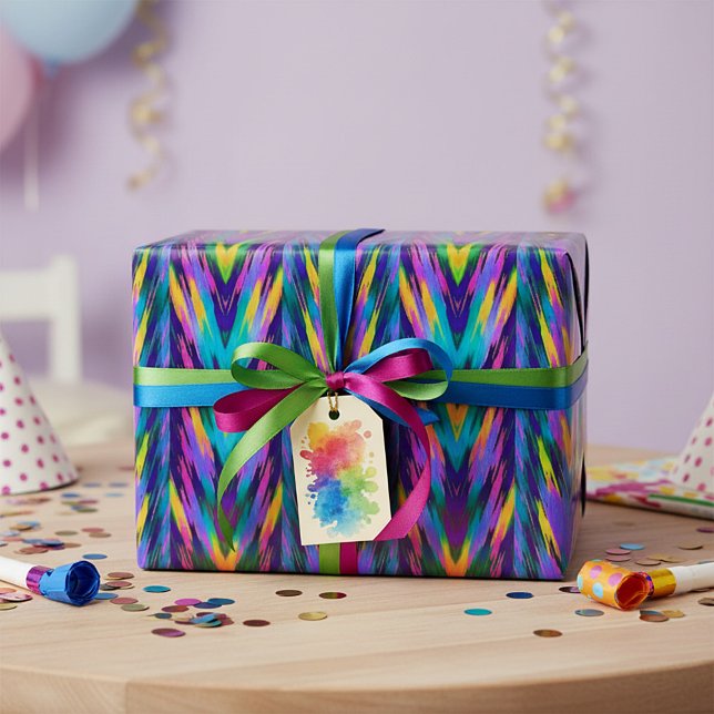 Ljus tribal chevron presentpapper (Skapare uppladdad)