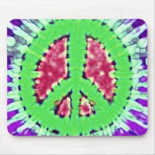 Ljus Trippy fredstecken för HippieTiefärg Musmatta