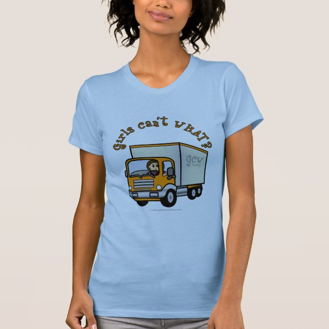Ljus Trucker flicka T-shirt (Framsida)