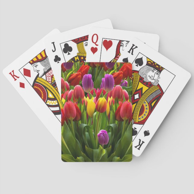 Ljus Tulips Casinokort (Baksidan)