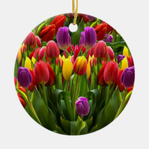 Ljus Tulips Julgransprydnad Keramik