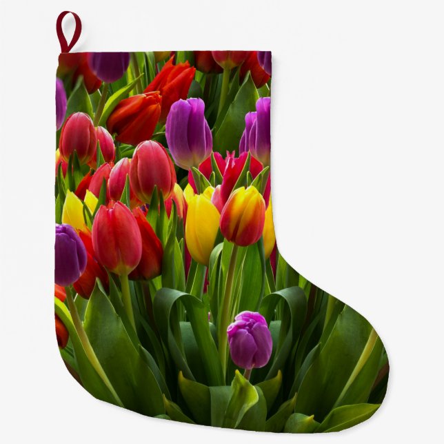 Ljus Tulips Stor Julstrumpa (Framsidan)