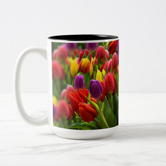 Ljus Tulips Två-Tonad Mugg (Vänster)