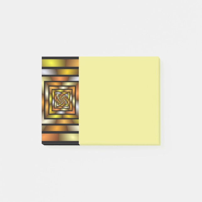 Ljus tunnel Färgrik Trippy Fraktal Grafisk Post-it Block (Framsida)