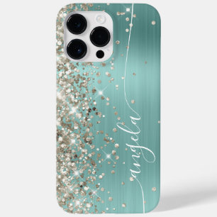 Ljus turkos platina glitter glam signatur