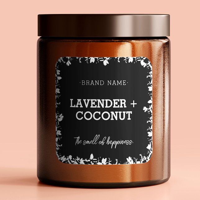 Ljus | Tvål | Kvadratisk etikett för honungsproduk (Skapare uppladdad)