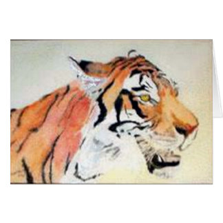 Ljus Tyger Tyger bränning Hälsningskort