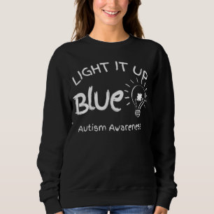 Ljus upp blå Autism I Bära Blue för medvetenhet T Shirt