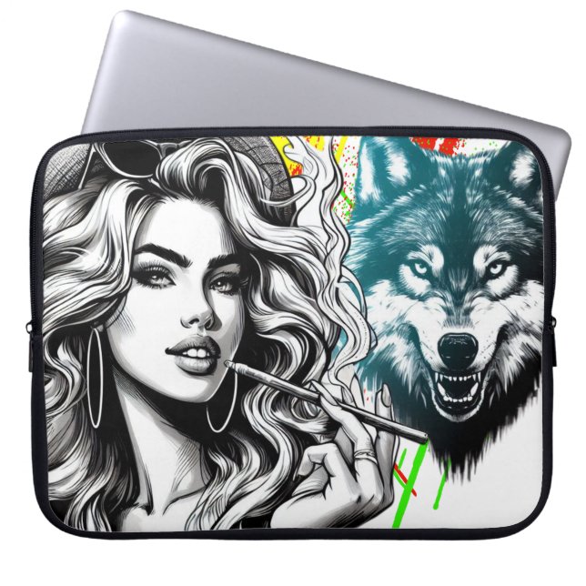 Ljus upp - Bläck-samlingar Laptop Fodral (Framsidan)