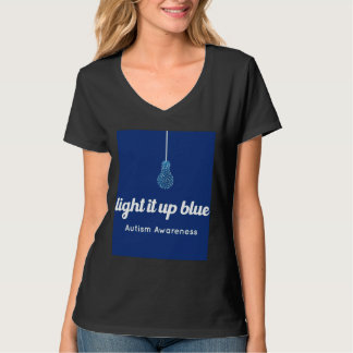 Ljus upp blåskärmsmedvetande I Bära Blue för T Shirt