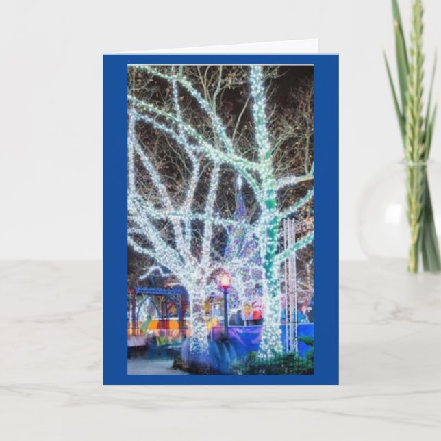 "LJUS UPP KVÄLL/GOD JUL"-HELGDAG HELGKORT (Framsida)