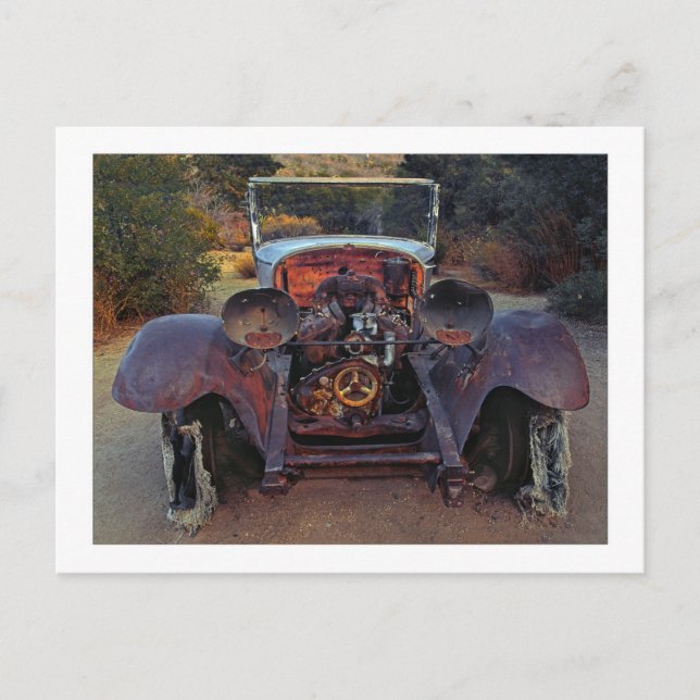 " Ljus Ut - Platt huvud V-8 med ström " Vykort (Framsida)