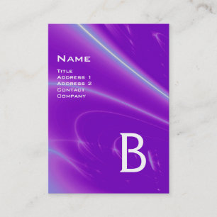 LJUS VÅGAR 2 MONOGRAM lila violett blått Visitkort
