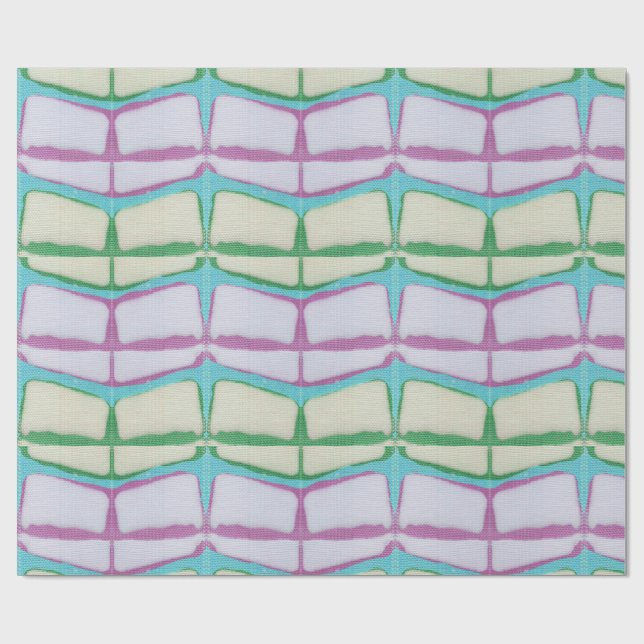 Ljus vår-chevron-shibori  presentpapper (Platt)