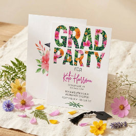 Ljus Vattenfärgstypsnitt Grad-fest Inbjudan