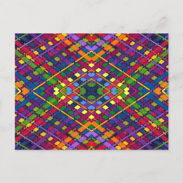 Ljus väv vykort (Framsida)