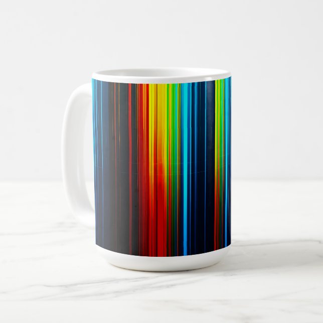 Ljus Vibrerande Spektrum Kaffemugg (Framsida vänster)