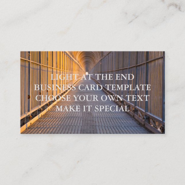 LJUS VID SLUTKORTSMALLEN VISITKORT (Framsida)