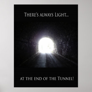 Ljus vid tunneln Poster