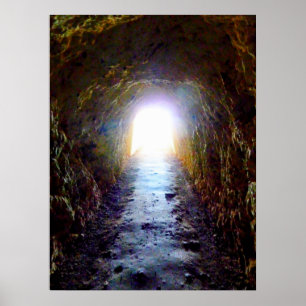 Ljus vid tunneln poster