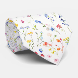 Ljus vildblommamönster slips