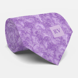 Ljus Violett Dekorativt Rullverk Slips