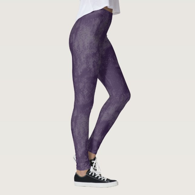 Ljus Violett Grunge Blyertsfläckar Leggings (Höger)